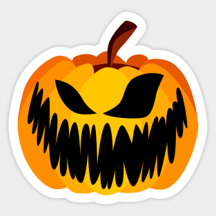Scary Pumpkin Face Sticker